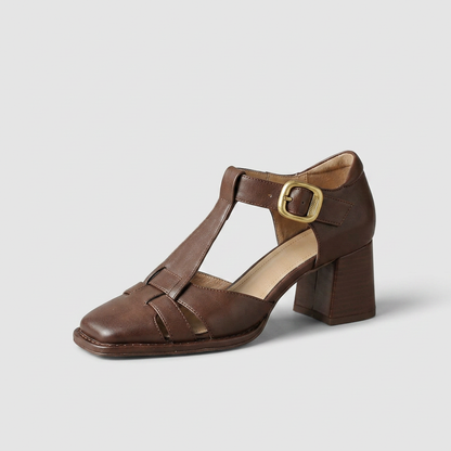 Scarlett – Orthopedic T-strap block heels