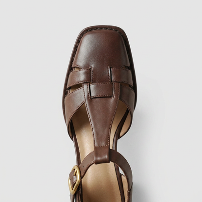 Scarlett – Orthopedic T-strap block heels