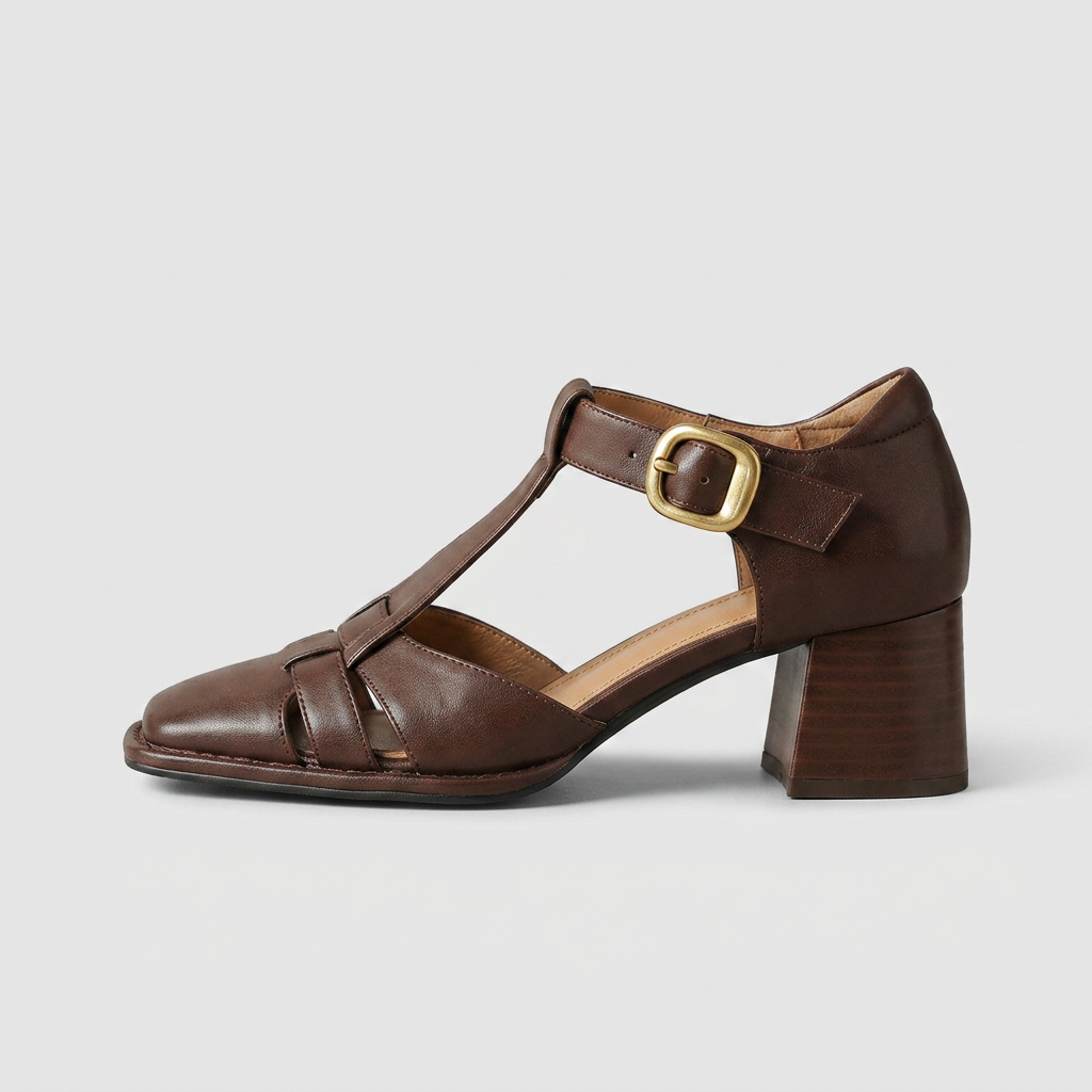 Scarlett – Orthopedic T-strap block heels