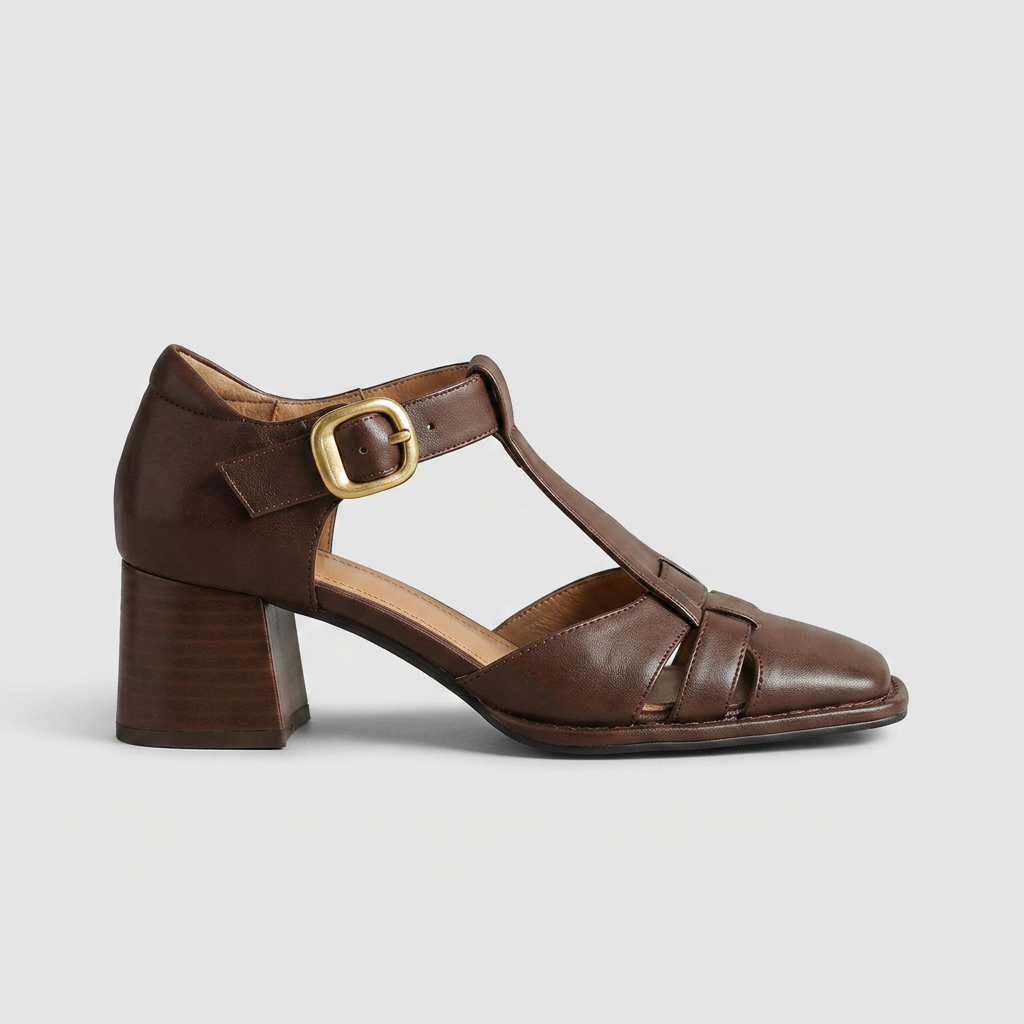 Scarlett – Orthopedic T-strap block heels