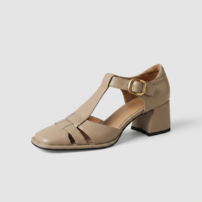Scarlett – Orthopedic T-strap block heels