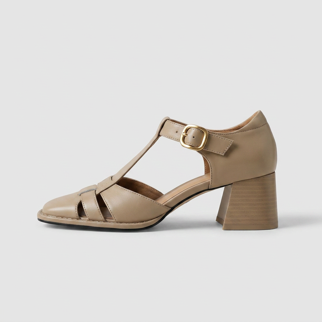 Scarlett – Orthopedic T-strap block heels